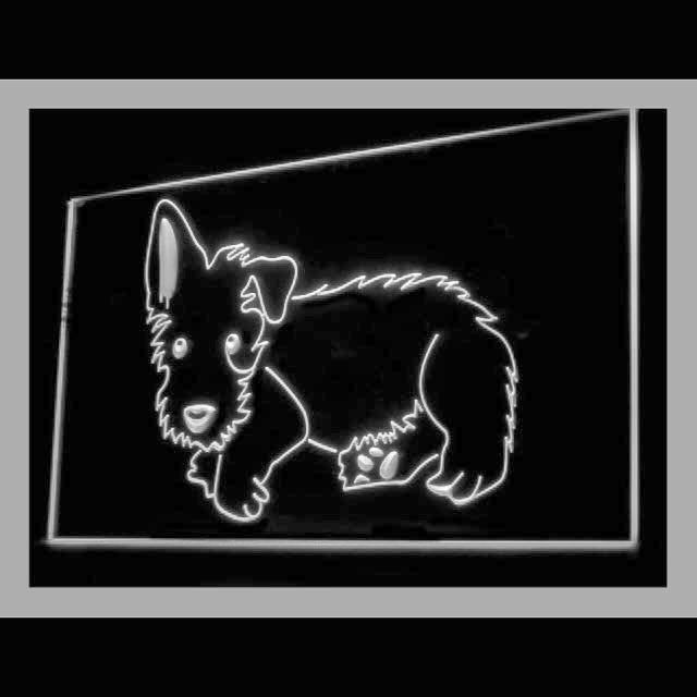 210076 Scottie Puppy Pets Shop Home Decor Open Display illuminated Night Light Neon Sign 16 Color By Remote