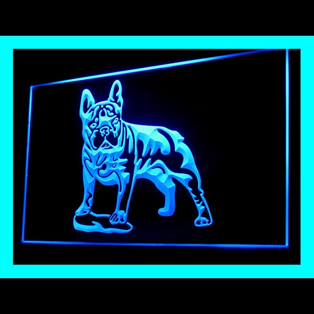 210077 French Bulldog Pets Shop Home Decor Open Display illuminated Night Light Neon Sign 16 Color By Remote