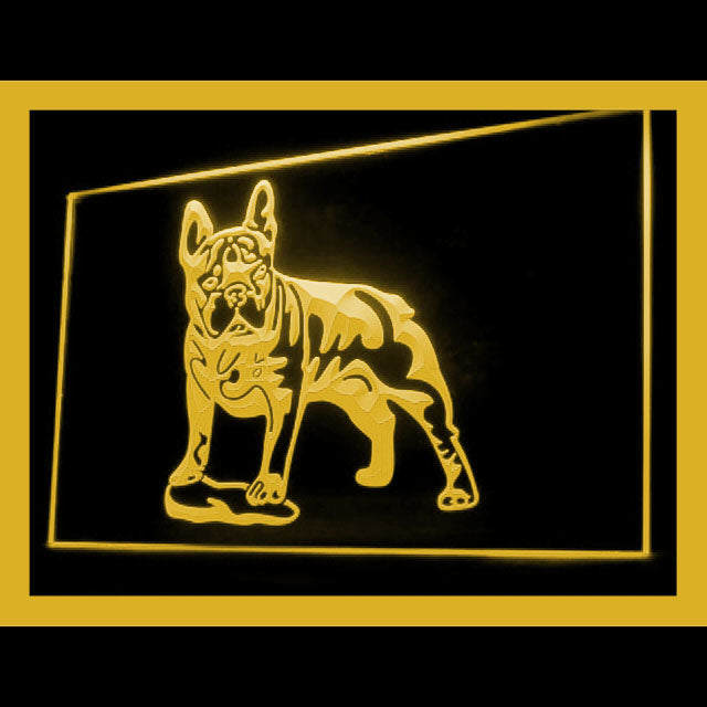 210077 French Bulldog Pets Shop Home Decor Open Display illuminated Night Light Neon Sign 16 Color By Remote