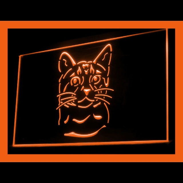 210078 Bengal Cat Pets Shop Home Decor Open Display illuminated Night Light Neon Sign 16 Color By Remote
