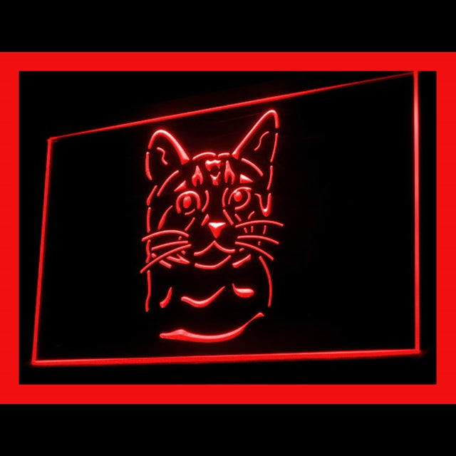 210078 Bengal Cat Pets Shop Home Decor Open Display illuminated Night Light Neon Sign 16 Color By Remote