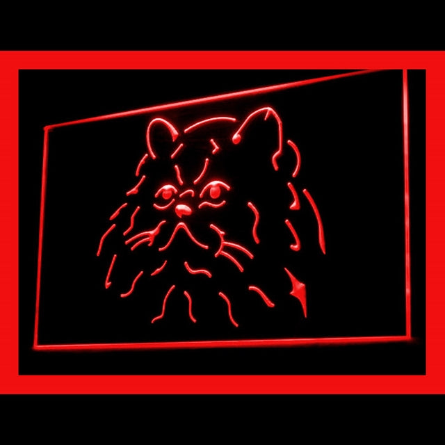 210082 Himalayan Cat Pets Shop Home Decor Open Display illuminated Night Light Neon Sign 16 Color By Remote