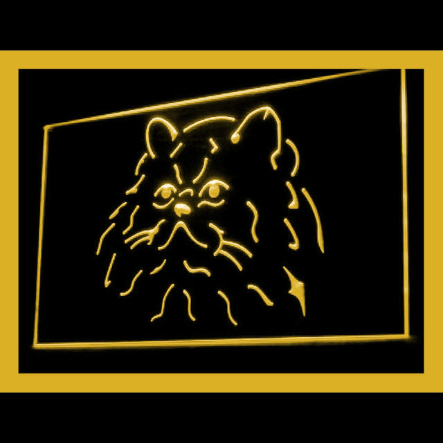210082 Himalayan Cat Pets Shop Home Decor Open Display illuminated Night Light Neon Sign 16 Color By Remote