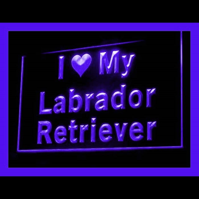 210091 I Love My Labrador Retriever Pets Shop Home Decor Open Display illuminated Night Light Neon Sign 16 Color By Remote