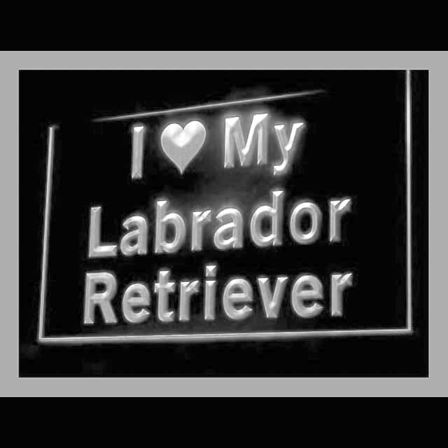 210091 I Love My Labrador Retriever Pets Shop Home Decor Open Display illuminated Night Light Neon Sign 16 Color By Remote