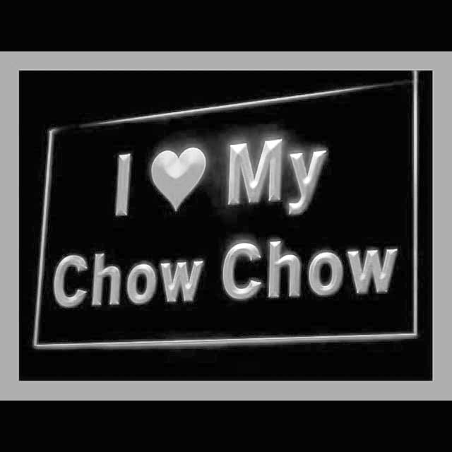 210107 I Love My Chow Chow Pets Shop Home Decor Open Display illuminated Night Light Neon Sign 16 Color By Remote