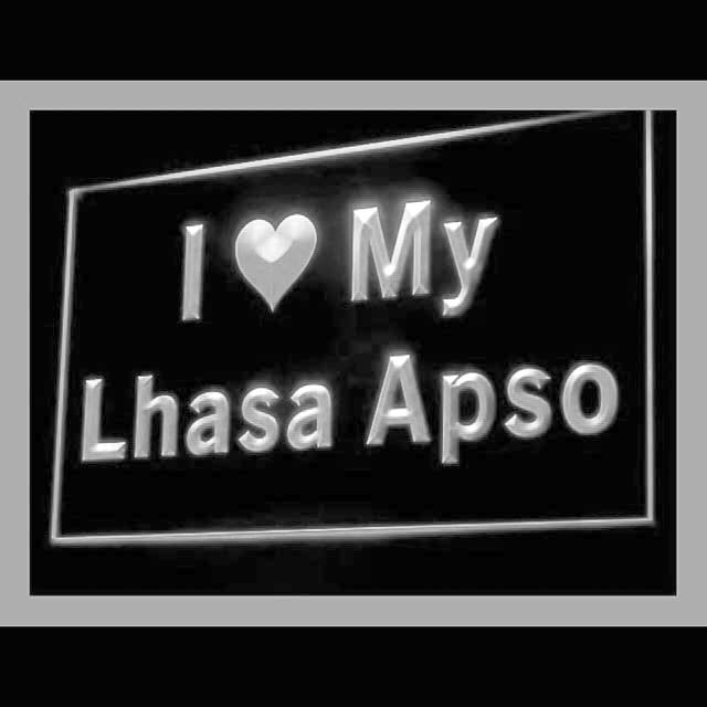 210113 I Love My Lhasa Apso Pets Shop Home Decor Open Display illuminated Night Light Neon Sign 16 Color By Remote