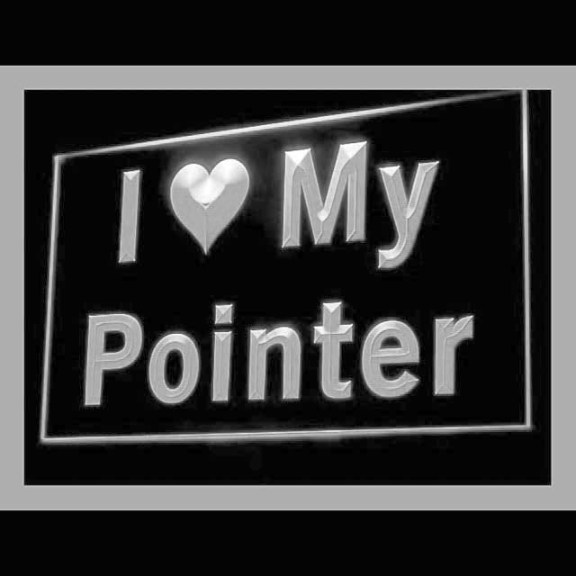 210117 I Love My Pointer Pets Shop Home Decor Open Display illuminated Night Light Neon Sign 16 Color By Remote