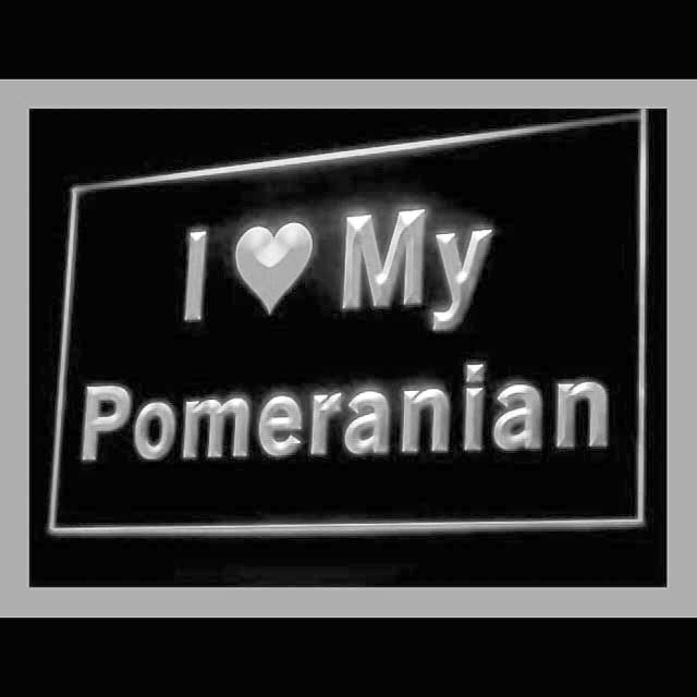 210118 I Love My Pomeranian Pets Shop Home Decor Open Display illuminated Night Light Neon Sign 16 Color By Remote