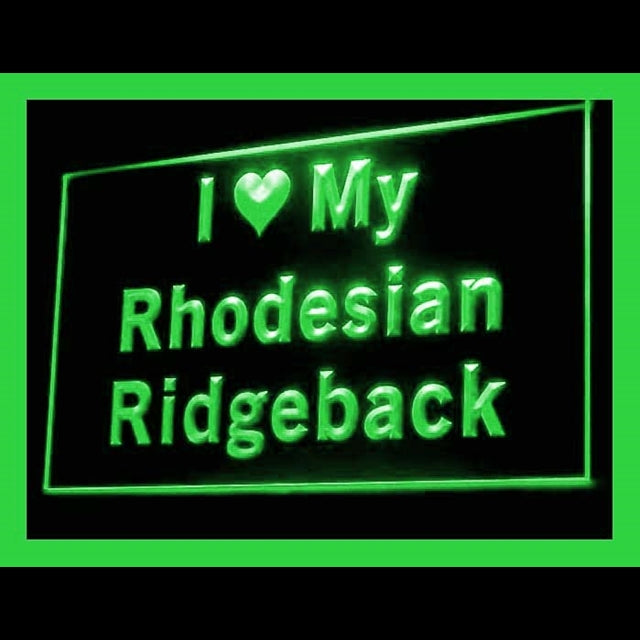 210120 I Love My Rhodesian Ridgeback Pets Home Decor Open Display illuminated Night Light Neon Sign 16 Color By Remote
