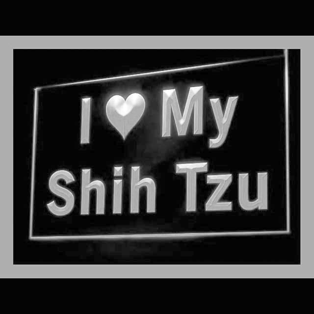 210123 I Love My Shih Tzu Pets Shop Home Decor Open Display illuminated Night Light Neon Sign 16 Color By Remote