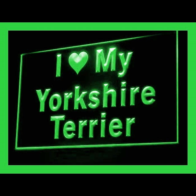 210128 I Love My Yorkshire Terrier Pets Shop Home Decor Open Display illuminated Night Light Neon Sign 16 Color By Remote