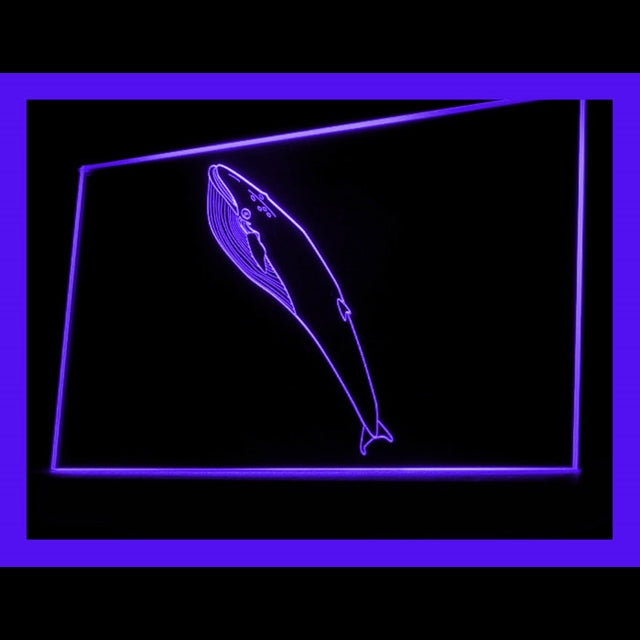 210131 Blue Whale Home Decor Diving Shop Home Decor Open Display illuminated Night Light Neon Sign 16 Color By Remote