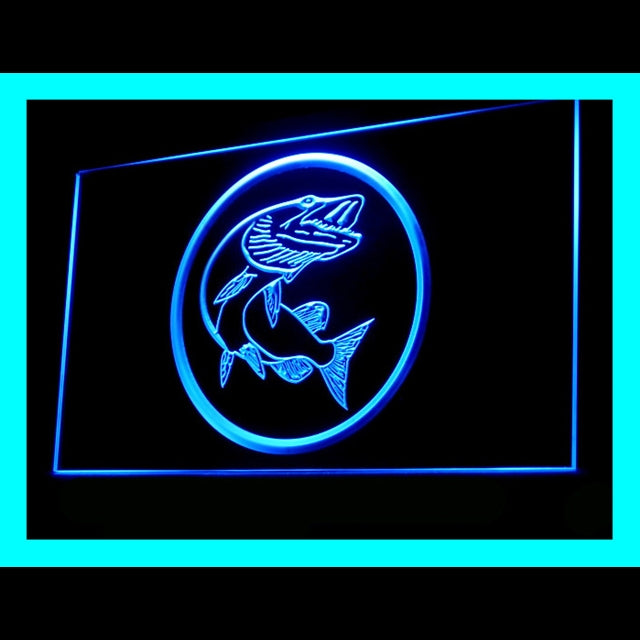 210133 Musjie Fishing Fish Home Decor Shop Home Decor Open Display illuminated Night Light Neon Sign 16 Color By Remote