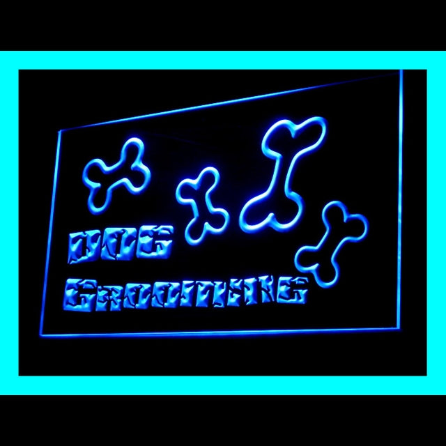 210137 Dog Grooming Pets Store Shop Home Decor Open Display illuminated Night Light Neon Sign 16 Color By Remote