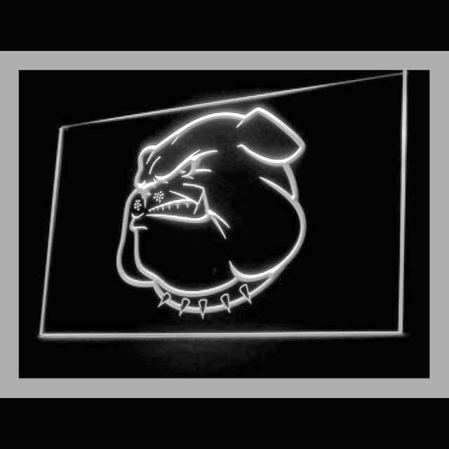 210138 Bulldog Pets Store Shop Home Decor Open Display illuminated Night Light Neon Sign 16 Color By Remote
