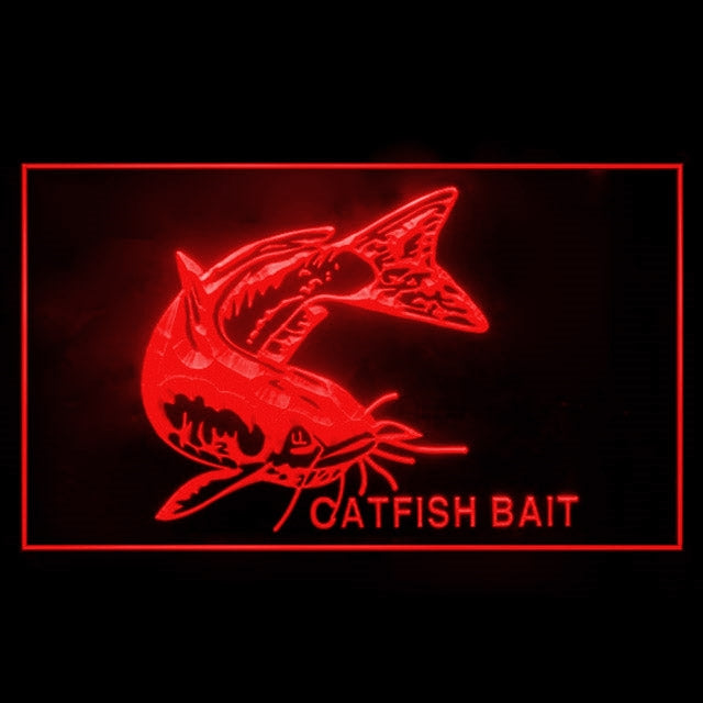 210139 Cat Fish Fishing Home Decor Shop Home Decor Open Display illuminated Night Light Neon Sign 16 Color By Remote