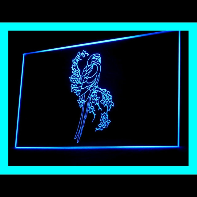 210147 Parrot Bird Pets Store Shop Home Decor Open Display illuminated Night Light Neon Sign 16 Color By Remote