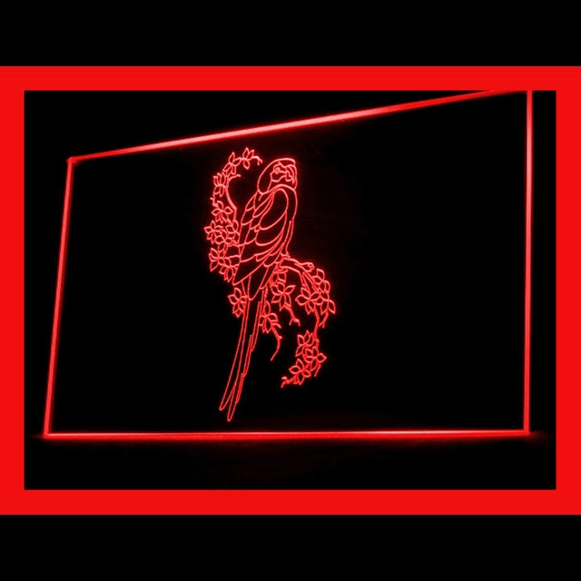 210147 Parrot Bird Pets Store Shop Home Decor Open Display illuminated Night Light Neon Sign 16 Color By Remote