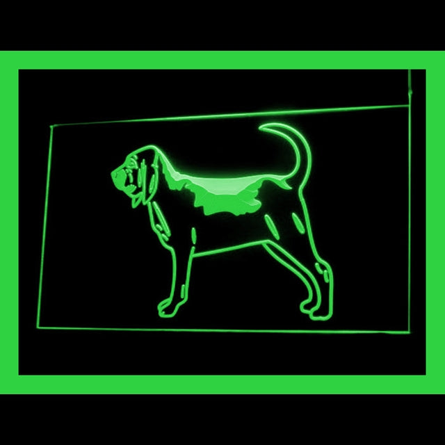 210154 Bloodhound Pets Shop Home Decor Open Display illuminated Night Light Neon Sign 16 Color By Remote