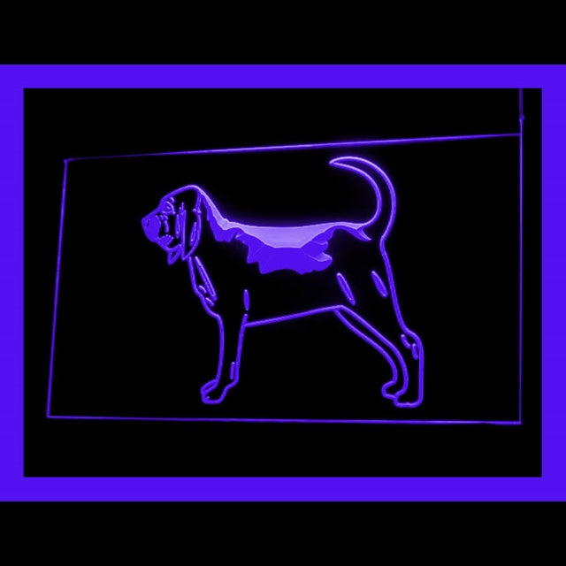 210154 Bloodhound Pets Shop Home Decor Open Display illuminated Night Light Neon Sign 16 Color By Remote