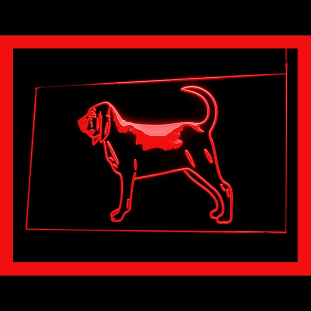 210154 Bloodhound Pets Shop Home Decor Open Display illuminated Night Light Neon Sign 16 Color By Remote