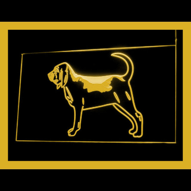 210154 Bloodhound Pets Shop Home Decor Open Display illuminated Night Light Neon Sign 16 Color By Remote