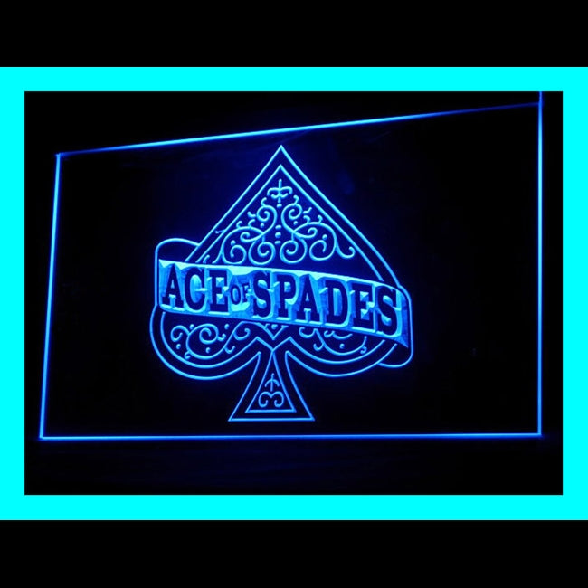 220085 Ace Of Spades Casino Home Decor Open Display illuminated Night Light Neon Sign 16 Color By Remote