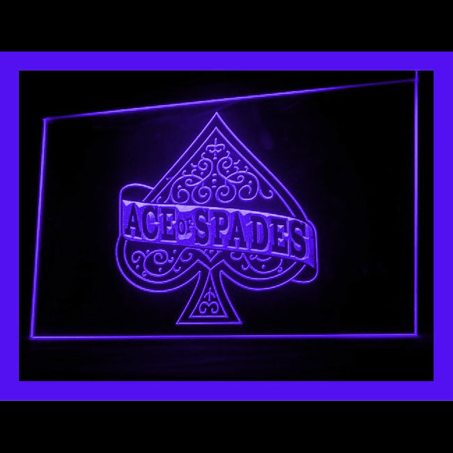 220085 Ace Of Spades Casino Home Decor Open Display illuminated Night Light Neon Sign 16 Color By Remote