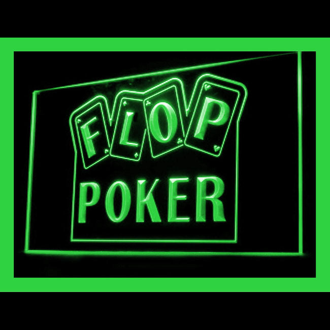 230062 Flop Poker Casino Game Home Decor Open Display illuminated Night Light Neon Sign 16 Color By Remote
