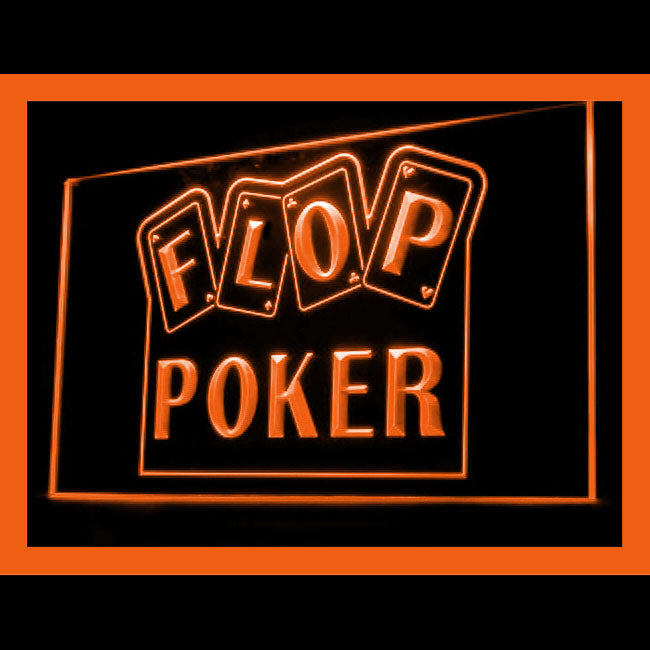 230062 Flop Poker Casino Game Home Decor Open Display illuminated Night Light Neon Sign 16 Color By Remote