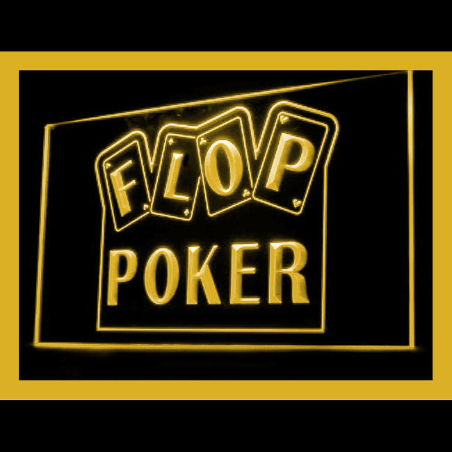 230062 Flop Poker Casino Game Home Decor Open Display illuminated Night Light Neon Sign 16 Color By Remote