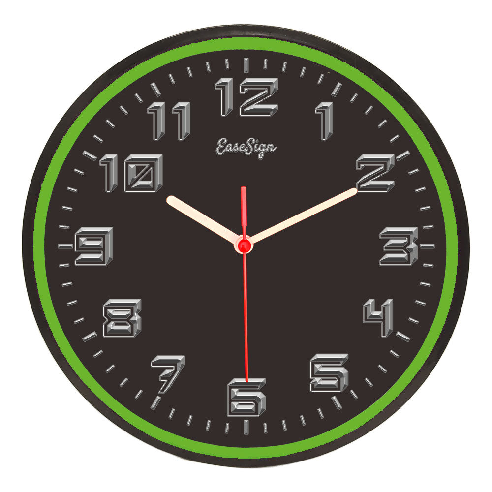 25ck0004 EaseSign Home Decor LED Light Flexible Flex illuminated Neon Wall Clock 7 Colors 10"