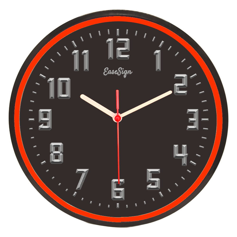 25ck0008 EaseSign Home Decor LED Light Flexible Flex illuminated Neon Wall Clock 7 Colors 10"