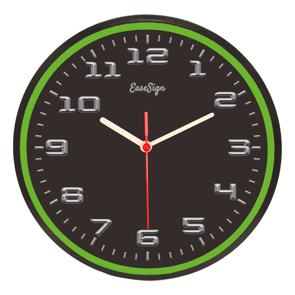 25ck0012 EaseSign Home Decor LED Light Flexible Flex illuminated Neon Wall Clock 7 Colors 10"