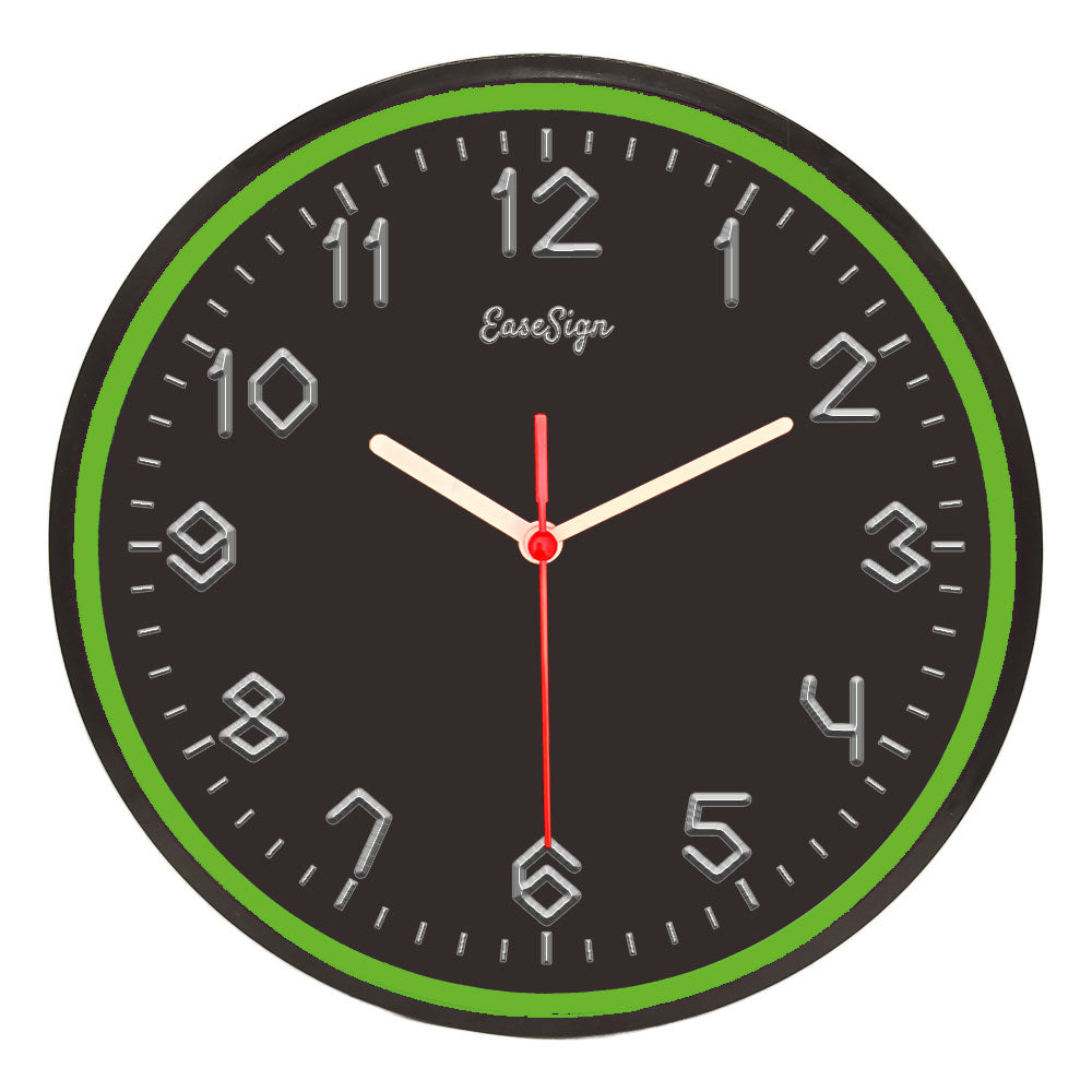 25ck0018 EaseSign Home Decor LED Light Flexible Flex illuminated Neon Wall Clock 7 Colors 10"