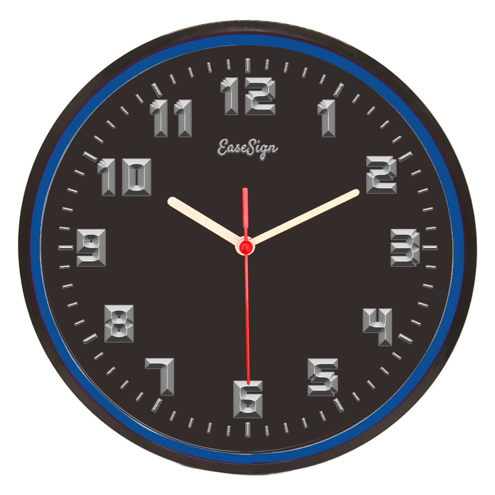 25ck0023 EaseSign Home Decor LED Light Flexible Flex illuminated Neon Wall Clock 7 Colors 10"