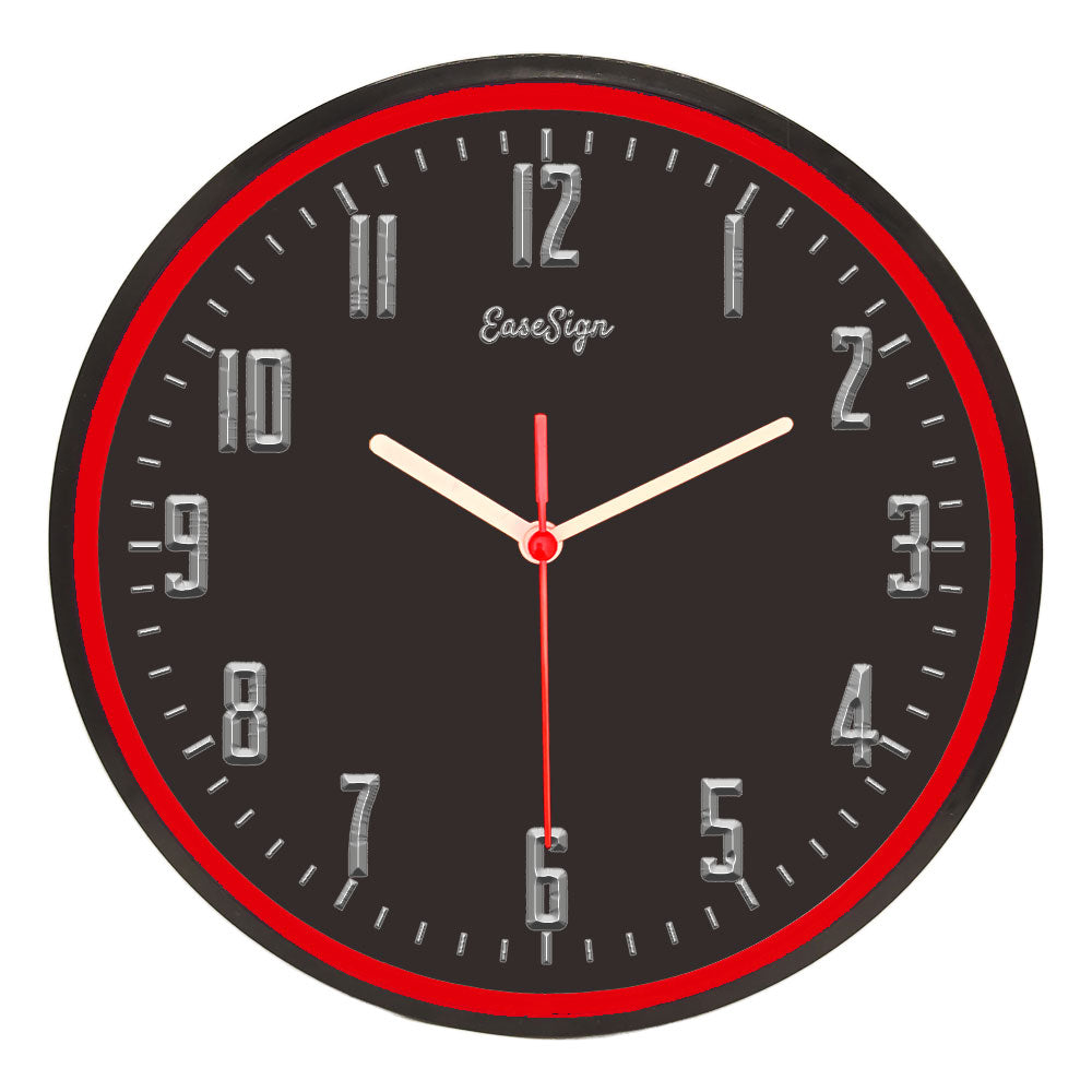 25ck0027 EaseSign Home Decor LED Light Flexible Flex illuminated Neon Wall Clock 7 Colors 10"