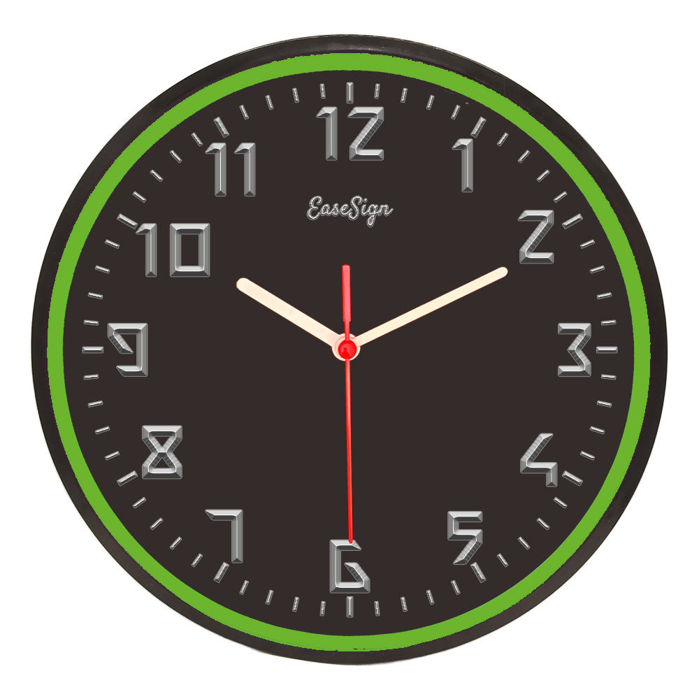 25ck0037 EaseSign Home Decor LED Light Flexible Flex illuminated Neon Wall Clock 7 Colors 10"