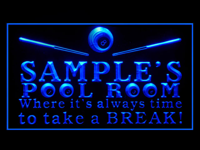 270007 Pool Room Billiard Home Decor Open Display illuminated Night Light Personalized Custom Neon Sign 16 Color By Remote