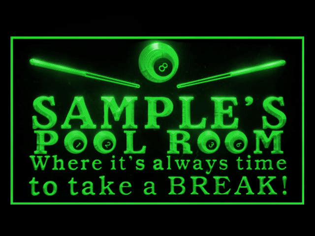 270007 Pool Room Billiard Home Decor Open Display illuminated Night Light Personalized Custom Neon Sign 16 Color By Remote