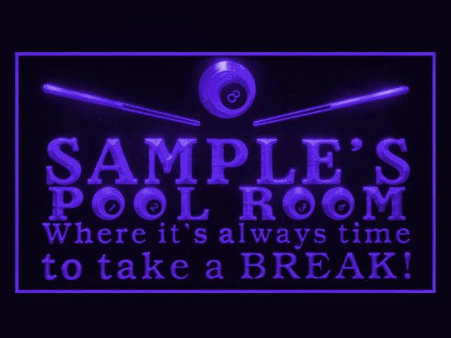270007 Pool Room Billiard Home Decor Open Display illuminated Night Light Personalized Custom Neon Sign 16 Color By Remote