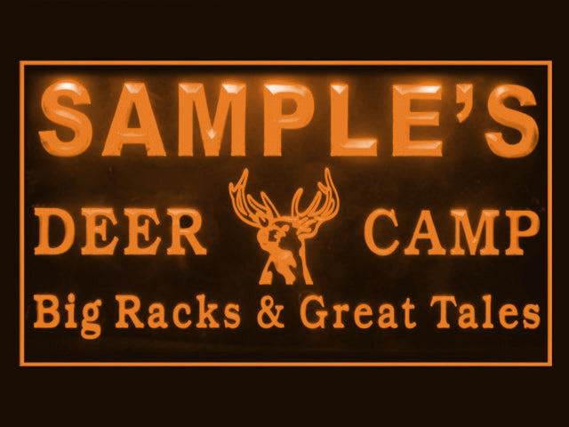 270012 Deer Hunting Camp Home Decor Open Display illuminated Night Light Personalized Custom Neon Sign 16 Color By Remote