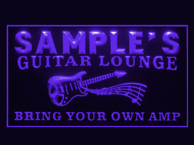 270016 Guitar Lounge Music Home Decor Open Display illuminated Night Light Personalized Custom Neon Sign 16 Color By Remote