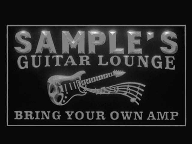 270016 Guitar Lounge Music Home Decor Open Display illuminated Night Light Personalized Custom Neon Sign 16 Color By Remote