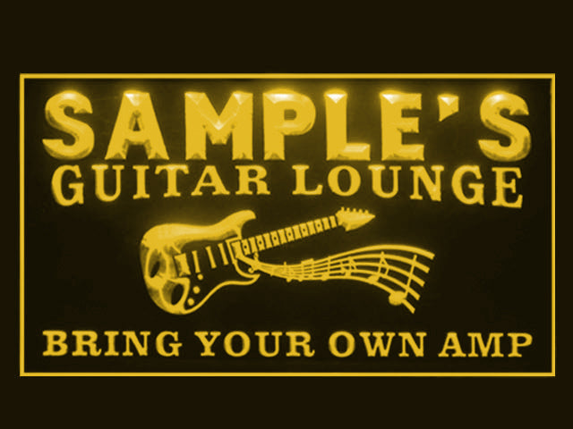 270016 Guitar Lounge Music Home Decor Open Display illuminated Night Light Personalized Custom Neon Sign 16 Color By Remote