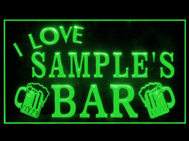 270024 I Love Bar Home Decor Open Display illuminated Night Light Personalized Custom Neon Sign 16 Color By Remote