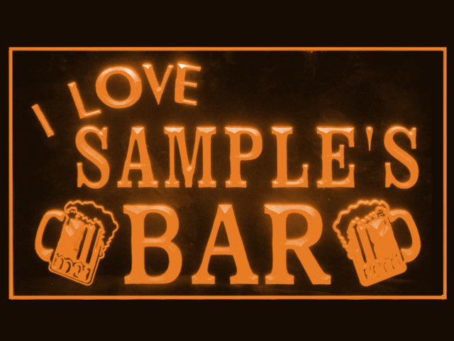 270024 I Love Bar Home Decor Open Display illuminated Night Light Personalized Custom Neon Sign 16 Color By Remote
