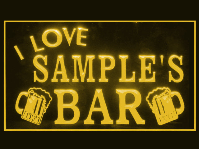 270024 I Love Bar Home Decor Open Display illuminated Night Light Personalized Custom Neon Sign 16 Color By Remote