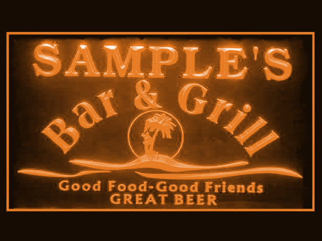 270032 Bar & Grill Restaurant Home Decor Open Display illuminated Night Light Personalized Custom Neon Sign 16 Color By Remote